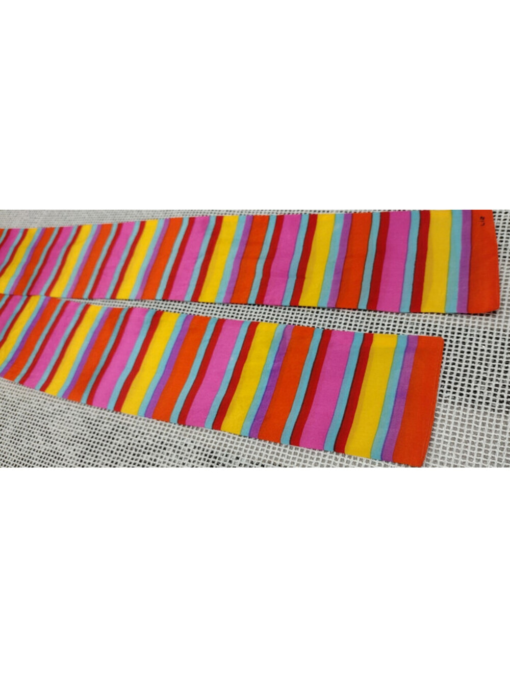 Vintage Liz Claiborne Multicolor Silk Scarf Rainbow Rare Size Long Skinny Slim - Picture 3 of 11